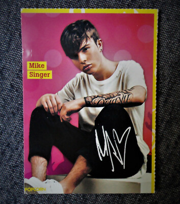 Mike Singer - Autogrammkarte - Signed Autograph mit Star-Facts #