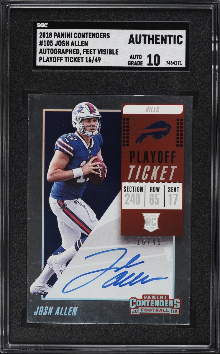 Josh Allen 2018 Panini Contenders #105 Playoff Ticket Rookie RC