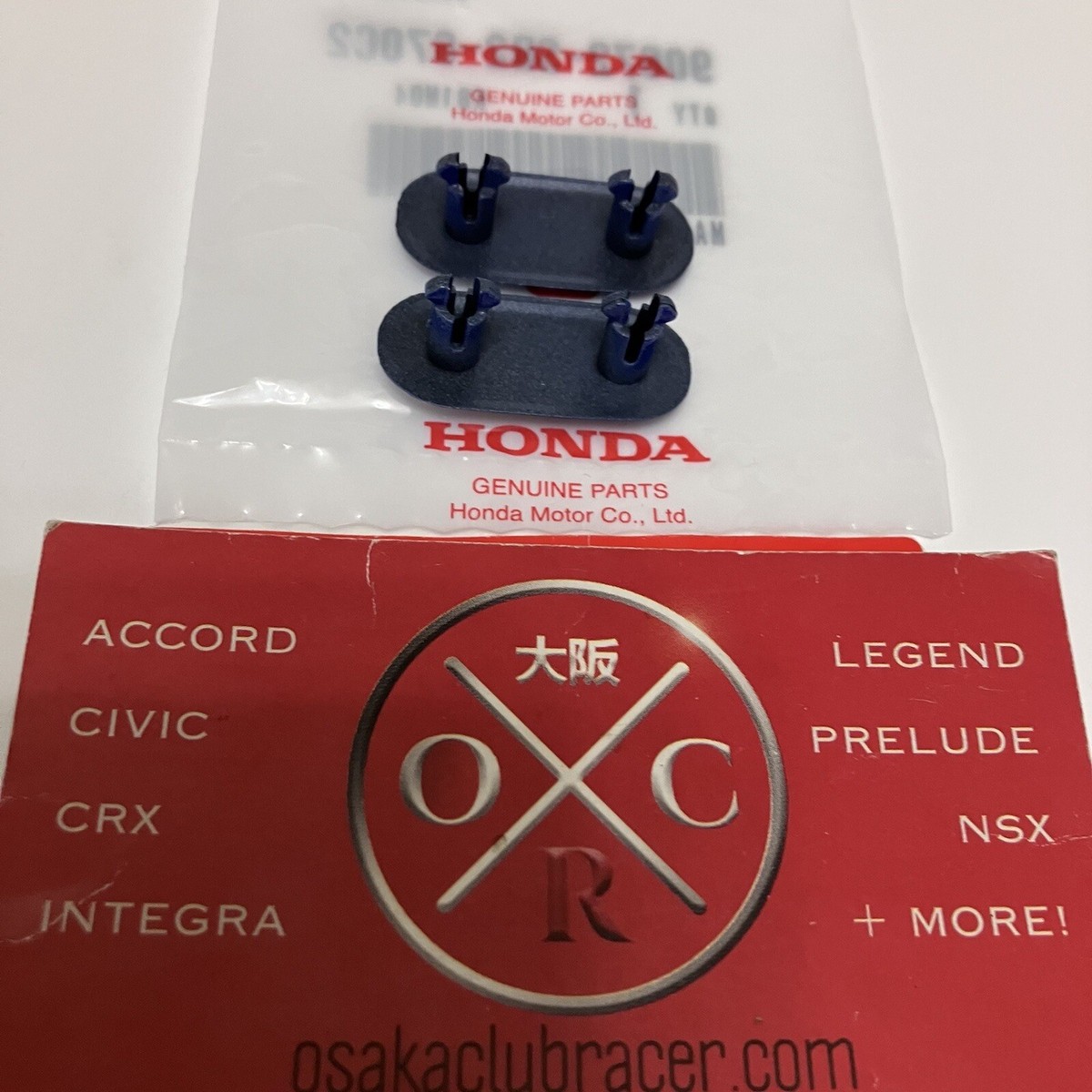 OEM Honda EM1 Honda Civic Si Front License Plate Hole Cap Plugs 2x