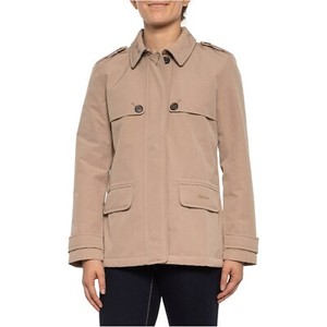 beige waterproof coat