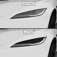 Tesla Model 3 Smoked Headlights FOR 2024+ Tesla Model 3 Headlight Cutout SMOKE Precut Vinyl Tint Overlays