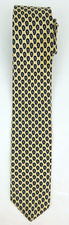 Vintage Brooks Brothers Makers All Silk Neck Tie Paisley Yellow Blue Made In USA