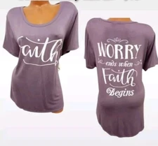Dirtee Laundry Worry Ends When Faith Begins Women's Plus Size Top 2X