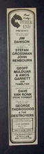 George Thorogood Dave Van Ronk Jim Dawson Other End NYC 1978 Concert Ad