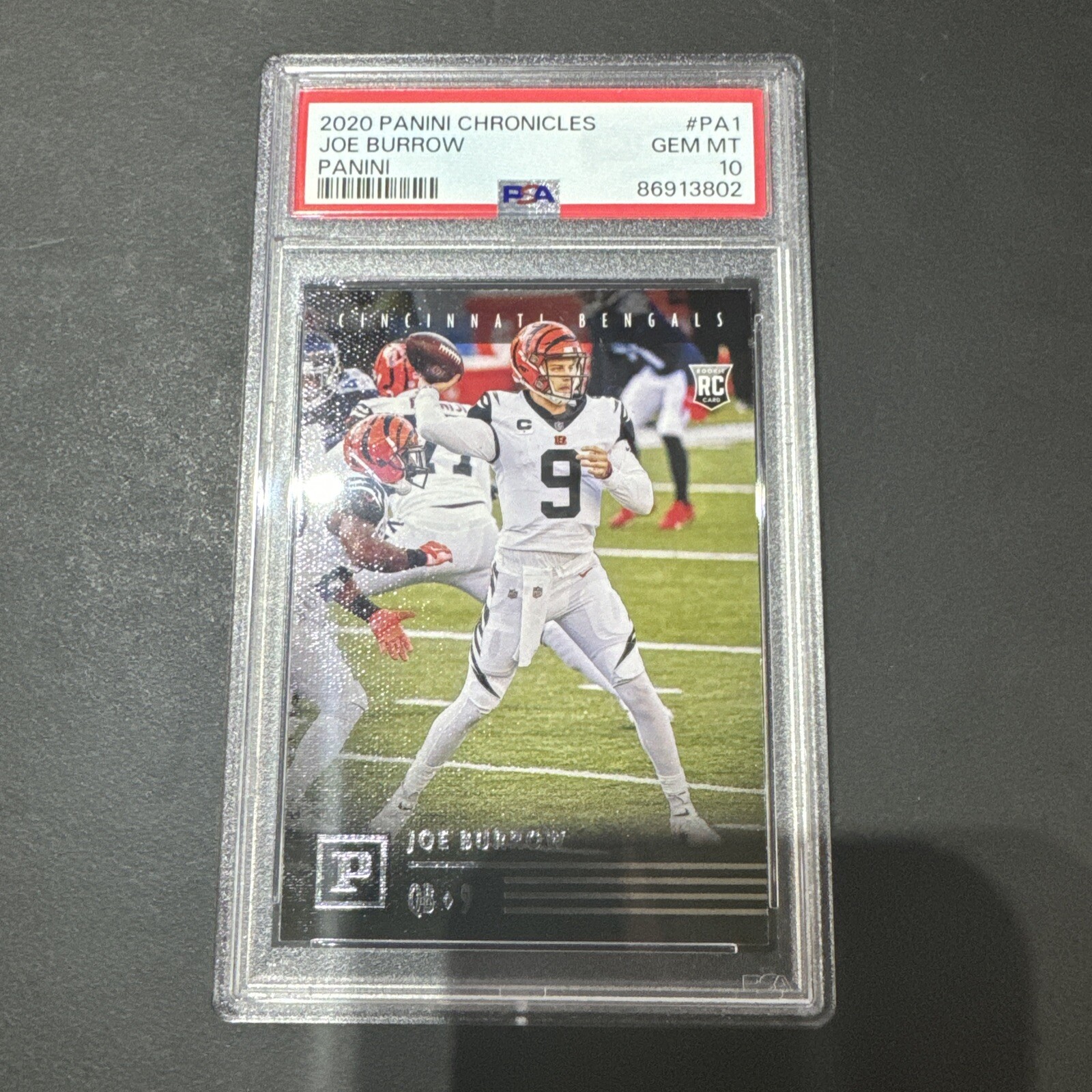 2020 PANINI CHRONICLES PANINI #PA1 JOE BURROW RC BENGALS PSA 10
