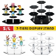 Acrylic Riser Display Stand -7 Tier Clear Shelf for Perfume Figures More Easter