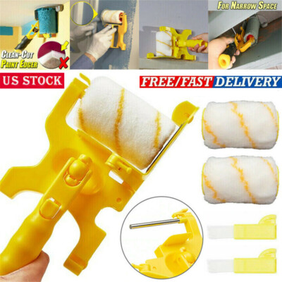 Multifunctional Clean-Cut Paint Edger Roller Brush Safe Tool for Wall Ceiling FD