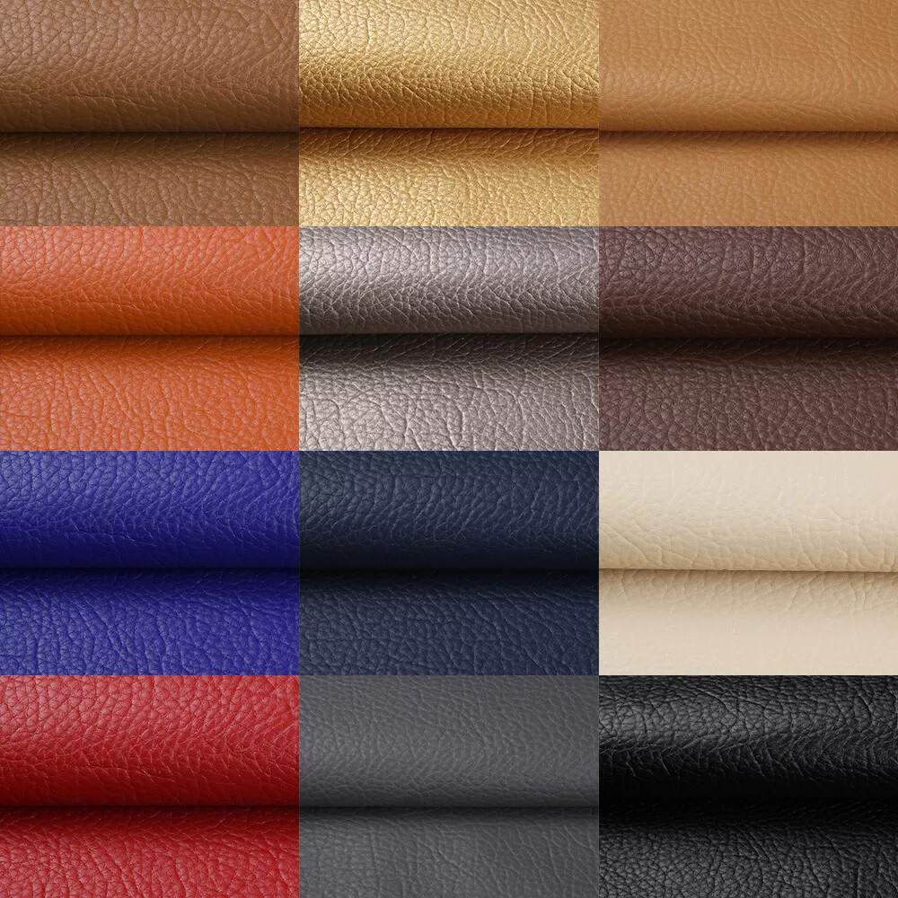 5 Continuous Yards Faux Leather Fabric Cotton Back Marine Vinyl Material  Crafts