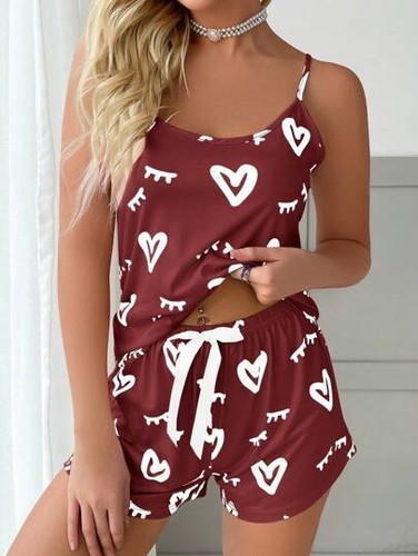 Ladies Women Lace Cami Vest Shorts Lingerie Pyjamas Set Pj Sleepwear UK Stock - Picture 29 of 72
