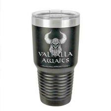 Valhalla Awaits Polar Camel 30 oz. Black Ringneck Vacuum Insulated Tumbler 
