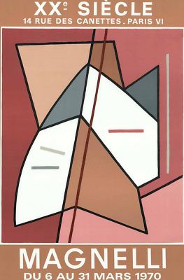 Expo 70 - 20th Century by Alberto Magnelli -  21 X 30'' (Mourlot Lithograph)
