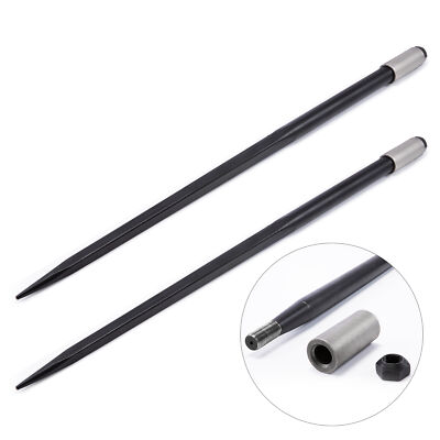 49'' Hay Spike Bale Spear 2PC 4500lb Cap Each for Bobcat Skidsteer Tractor