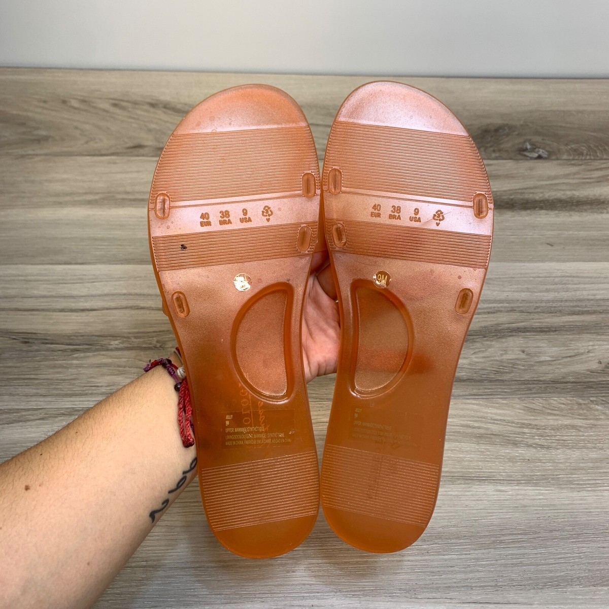 Anthropologie サンダル アンソロポロジー　Matisse フラット Anthropologie Matisse Sandal Womens 9 Orange Jelly Slide
