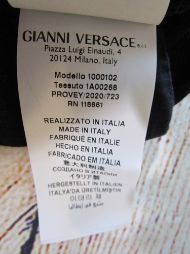 Gianni Versace Black Short Sleeve Baby Toddler T-Shirt Shoulder Snaps 18/24 - Afbeelding 6 van 8