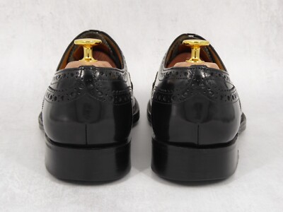 UK 7 G - Church's Burwood Black Polished Binder Oxford Brogue