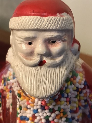 Vintage 1940’s J. H. Millstein Glass Santa Claus Candy Jar With Candy Christmas - Picture 8 of 10