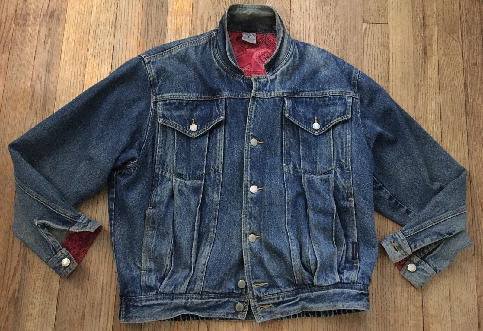 VTG 80s-90s Jordache Denim Quilted Trucker Jacket, Medium Wash, Unisex, Men’s Md