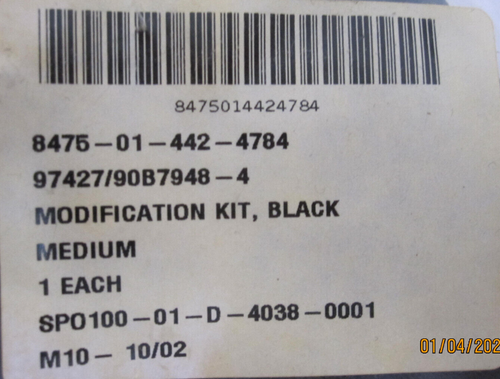 Gentex HGU-55/P HGU-68/P MEDIUM chin strap nape set pilot flight helmet, BLACK, - Picture 2 of 3