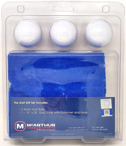 Florida Gators 4 pc Golf Gift Set 1 Towel 3 Golf Balls w/ Team Logo NCAA NEW - Picture 3 of 3