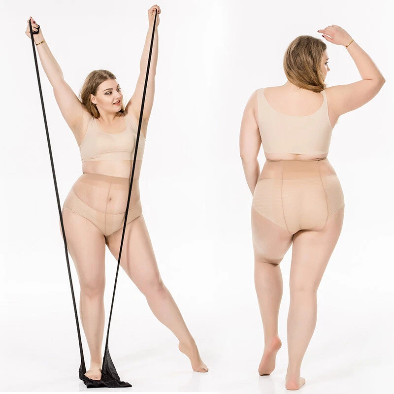 Medias medias Luxallacki ultrafinas elásticas para mujer talla grande Foto 4 de 4