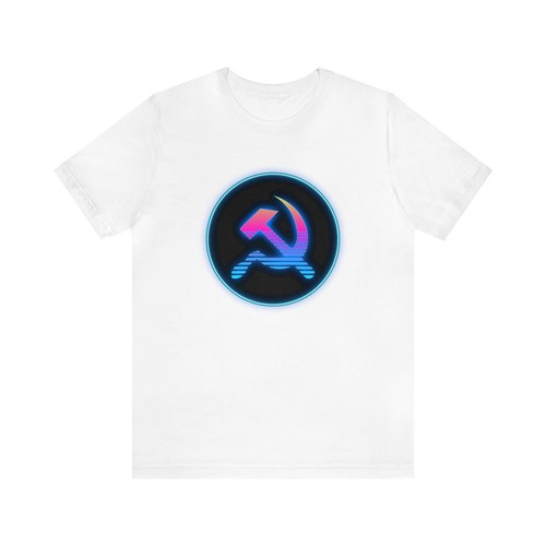 Hammer and Sickle Vaporwave Short Sleeve Tee - Picture 6 of 13