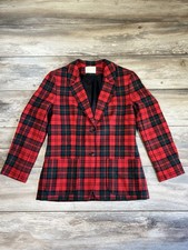 Vintage Pendleton Women s Plaid Tartan Wool Button Up Jacket Blazer Size M/L