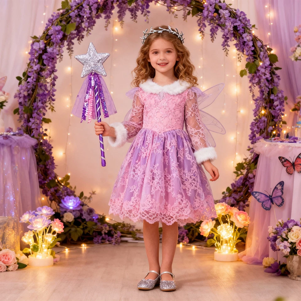 Varita Estrella Brillo Princesa Disfraz Ángel Juego de Rol Palo Accesorios Niño Regalo de Cumpleaños Foto 4 de 4