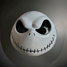 Disguise Jack Skellington Face Mask Adjustable Adult Halloween White Black