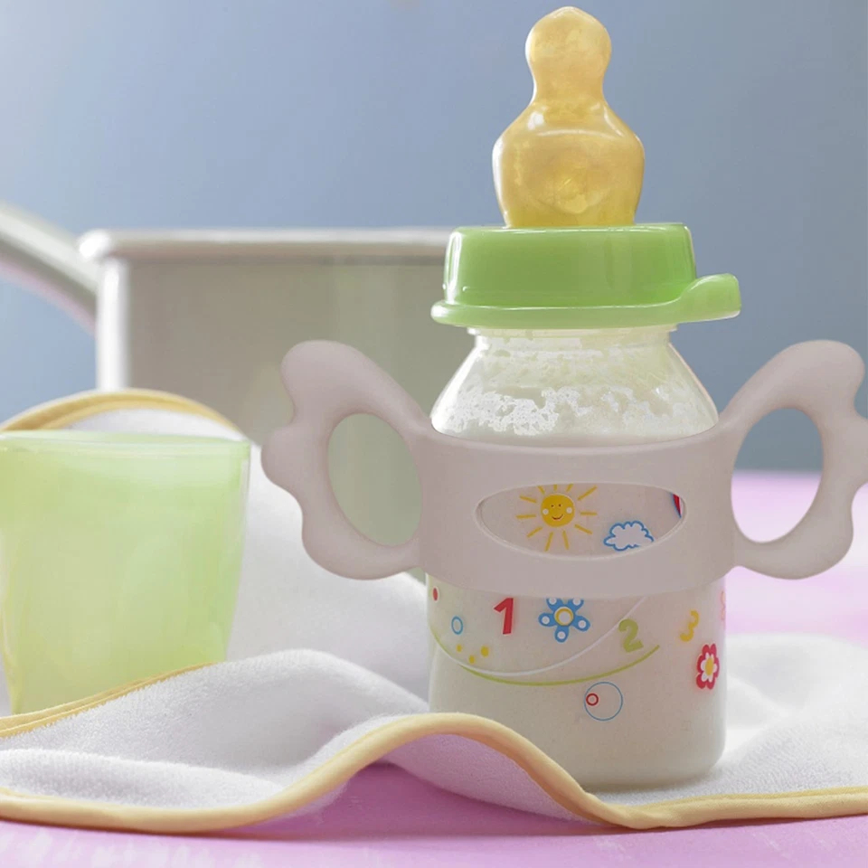 1xMango de biberón universal de silicona de cuello ancho para bebés Foto 2 de 4