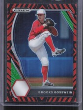2021 Panini Prizm Draft Picks #PDP124 Brooks Gosswein Tiger Stripes Prizm #/99