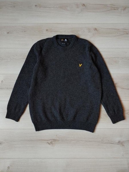 Women Lyle & Scott Sweater Grey Wool M