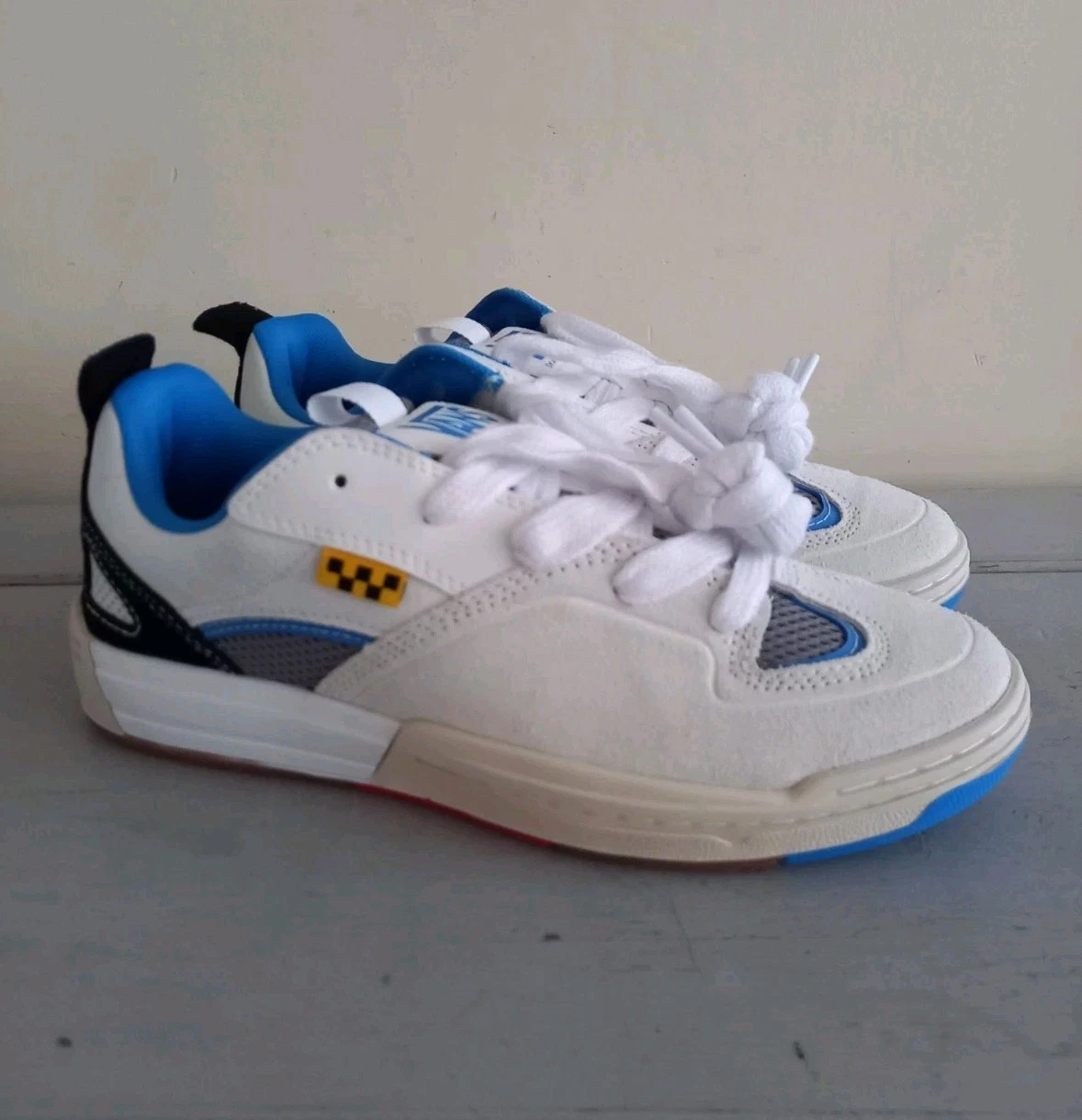 Scarpe da ginnastica Vans skateboard Mixxa bianche in pelle e tessuto UK7 EU40 5