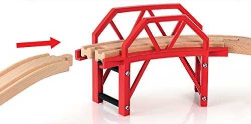 PONTE CON CURVA treni in legno Brio 33699 con rampe bridge ferrovia - Foto 5 di 5