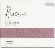 D'Addario Organics Reserve Classic Bb Clarinet Reeds - 3.5, 25-pack