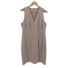 Elie Tahari Blush Pink Shift Dress Front Zip Size 14