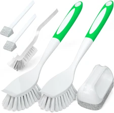 Holikme 6Pack Kitchen Cleaning Brush, Green