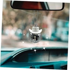 Car Accessories, Disco Ball Cowboy Hat, Automotive Interior Accessories, White