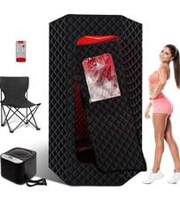 Portable Pentagon Infrared Steam Sauna Red Light Therapy 1200W 3.0L 9 Level NEW