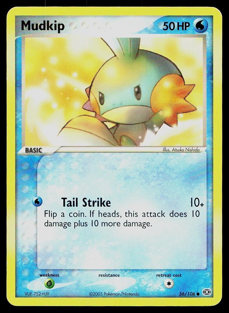 Pokemon Card Emerald Mudkip 56/106 Common