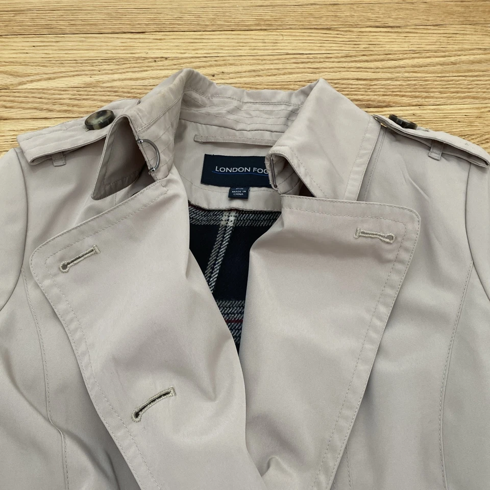 LONDON FOG Double Breasted Knee Length Trench Sz PS Pre-owned - Image 4 of 4