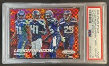 2014 Prizm Byron Maxwell Earl Thomas Kam Chancellor Sherman Red Power /125 PSA 8