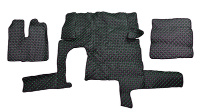 #ad #ad Schwarz Gr?n Eco Leder Fu?matten f?r Mann Tgx 2007 2017 Automatik Lkw Lefthd EUR 64.31