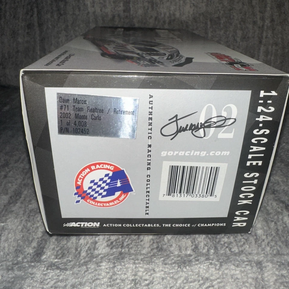 Dave Marcis #71 Team Realtree/Retirement 2002 Monte Carlo 1/24 scale 1 of 4008! - Image 3 of 4