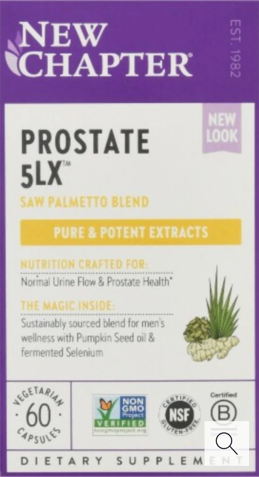 New Chapter Prostate Prostate 5LX Saw Palmetto Blend Vegetarian Supplement - 60  - Image 2 of 4