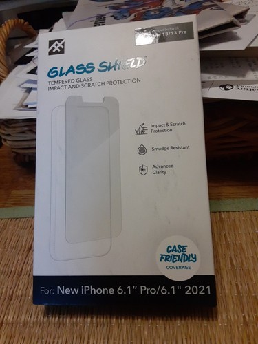 ZAGG Glass Shield Tempered Glass Screen Protector - iPhone 13/13PRO 6.1" NIB  - Foto 1 di 6
