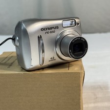Olympus FE-100 4 MP Digital Camera–Silver–2.8x Optical ZoomTested Manuals & Cord