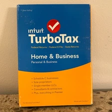 Intuit TurboTax 2015 Home & Business CD Federal State Wondows And Mac