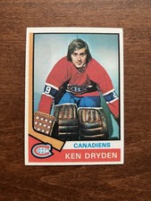 1974-75 Topps Hockey, #155 Ken Dryden (HOF), VG-VGEX
