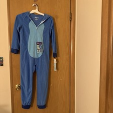 Lilo and Stitch Disney Girls Sz Lg Pajamas  One Piece Union Suit Hood Costume