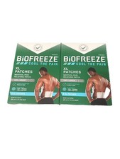 Biofreeze Pain Relief Patches 4ct, Back, Shoulders, Other Large Area XL- 2 Pack
